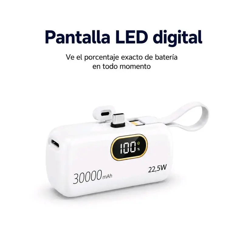 Powerbank 30000 mAh con carga rápida 22,5W - 5