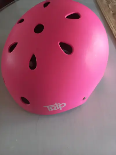 Casco de bicicleta rosa para adulto Trip - miniatura 1