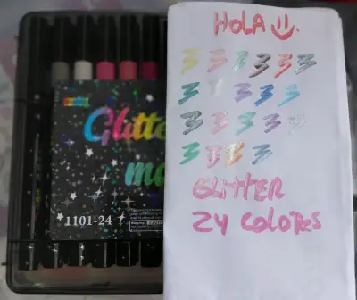 Marcadores Glitter 24 Colores - miniatura 1
