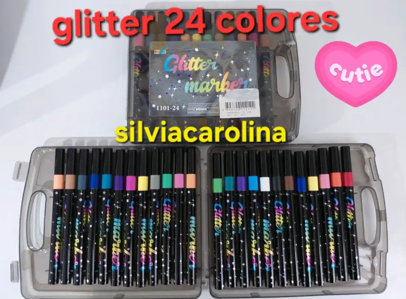 Marcadores Glitter 24 Colores - 3
