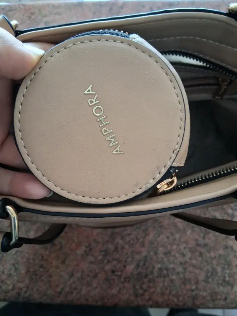 Cartera Amphora beige +monedero - 2