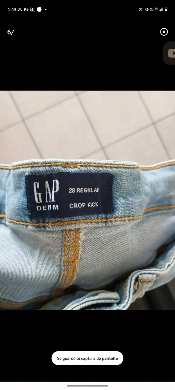 Jeans azul claro GAP para mujer - 5