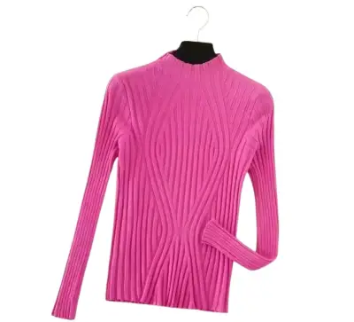 Suéter de punto rosa para mujer - miniatura 1