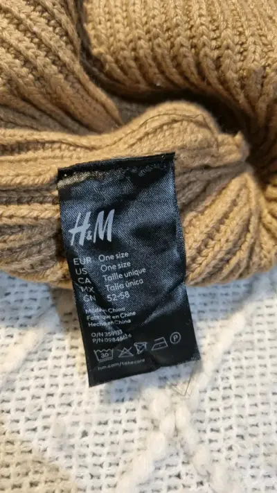 Gorro de lana beige H&M unisex - miniatura 2