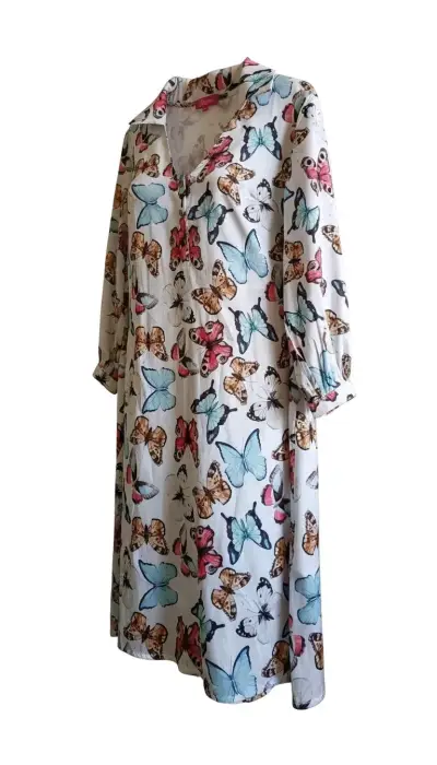 Vestido estampado de mariposas para mujer - miniatura 2