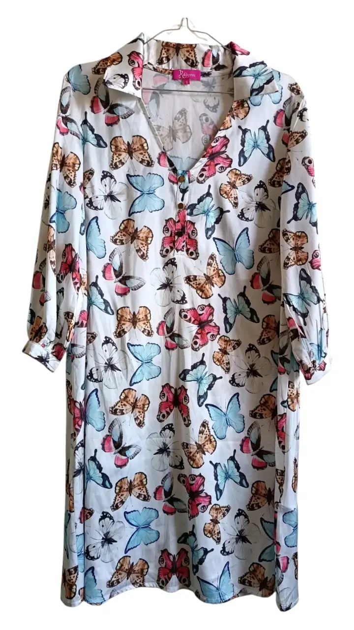 Vestido estampado de mariposas para mujer - 3