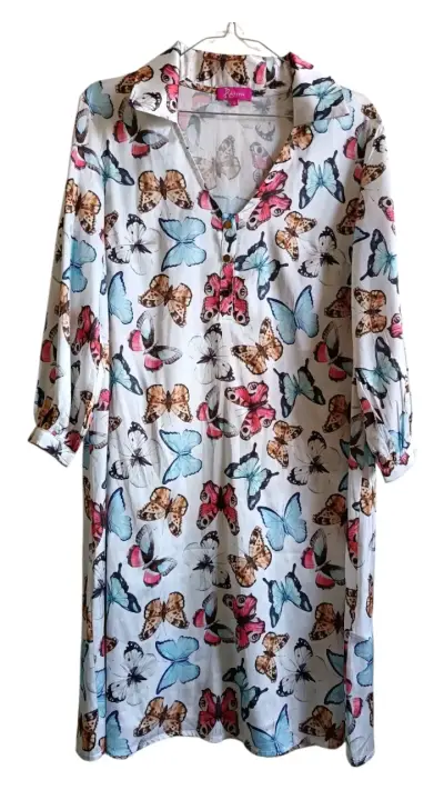 Vestido estampado de mariposas para mujer - miniatura 3