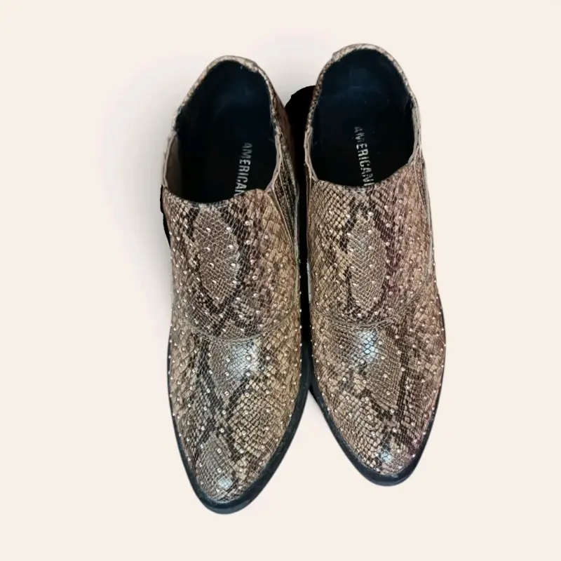 Zapatos de cuero estilo serpiente para mujer
