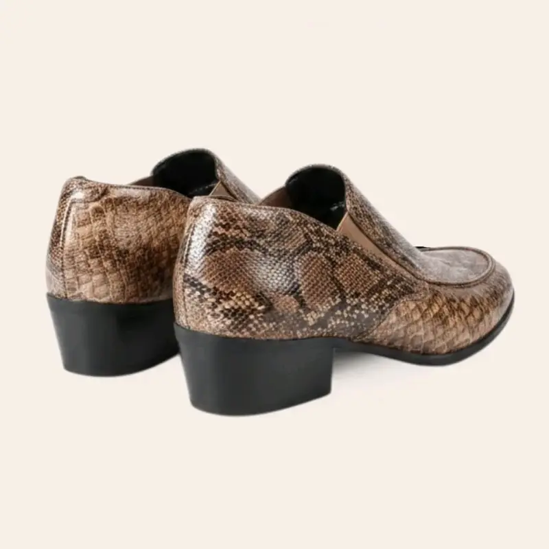 Zapatos de cuero estilo serpiente para mujer - 3