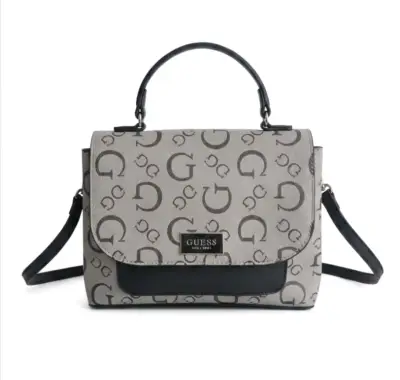 Cartera Guess con diseño monograma gris - miniatura 1