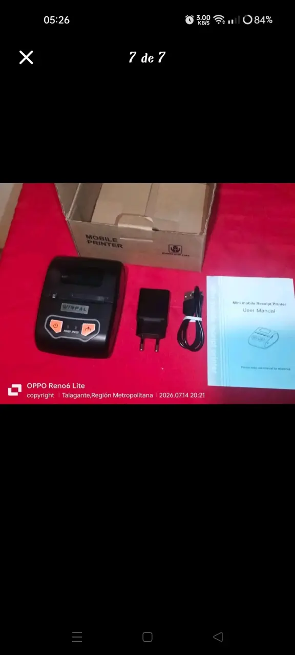 Impresora térmica portátil Winpal con accesorios - 2