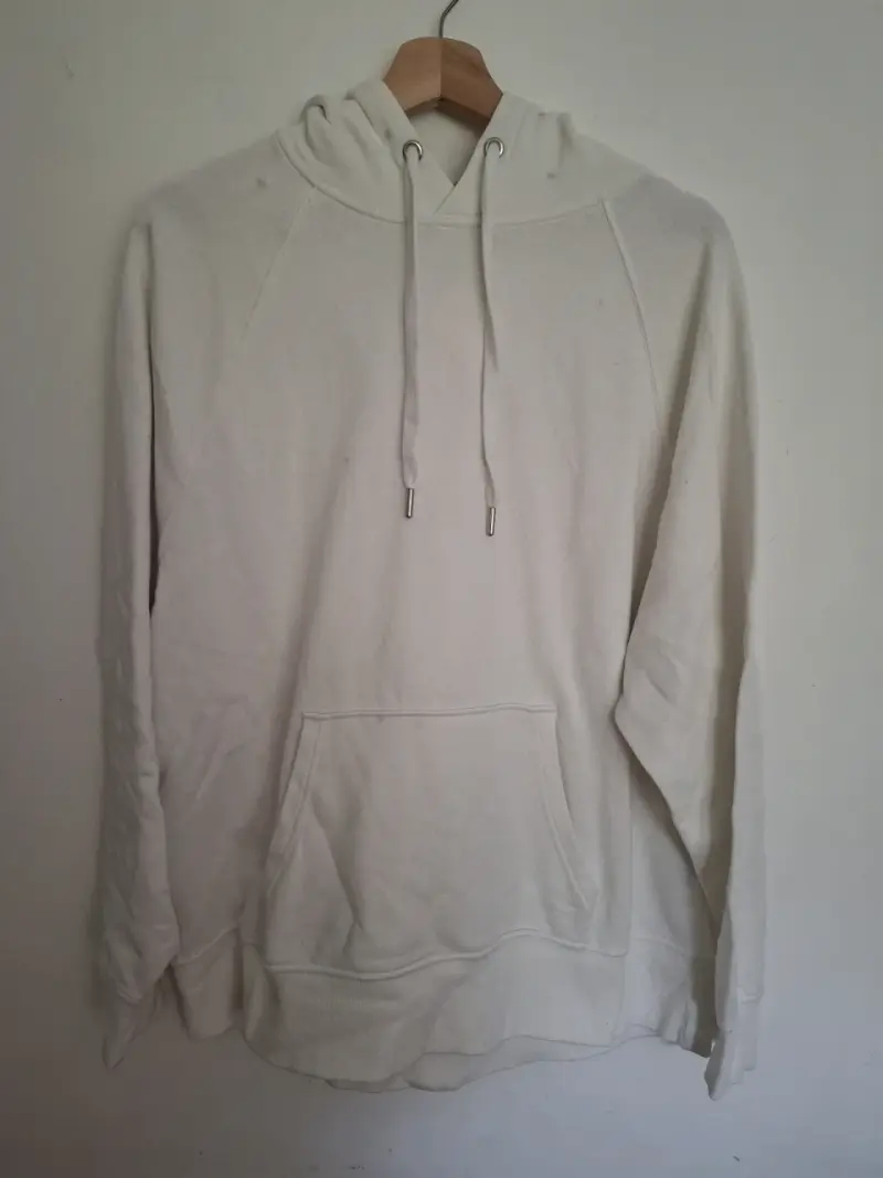 Polerón blanco con capucha unisex H&M Talla M - 2