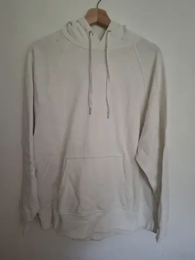 Polerón blanco con capucha unisex H&M Talla M - miniatura 2