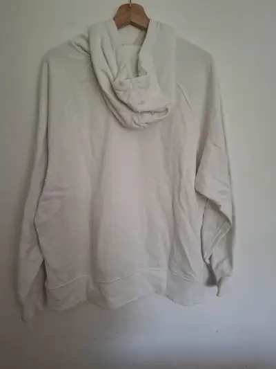 Polerón blanco con capucha unisex H&M Talla M - miniatura 3