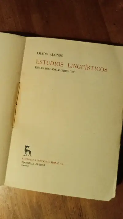 Libro Estudios Lingüísticos de Amado Alonso - miniatura 1