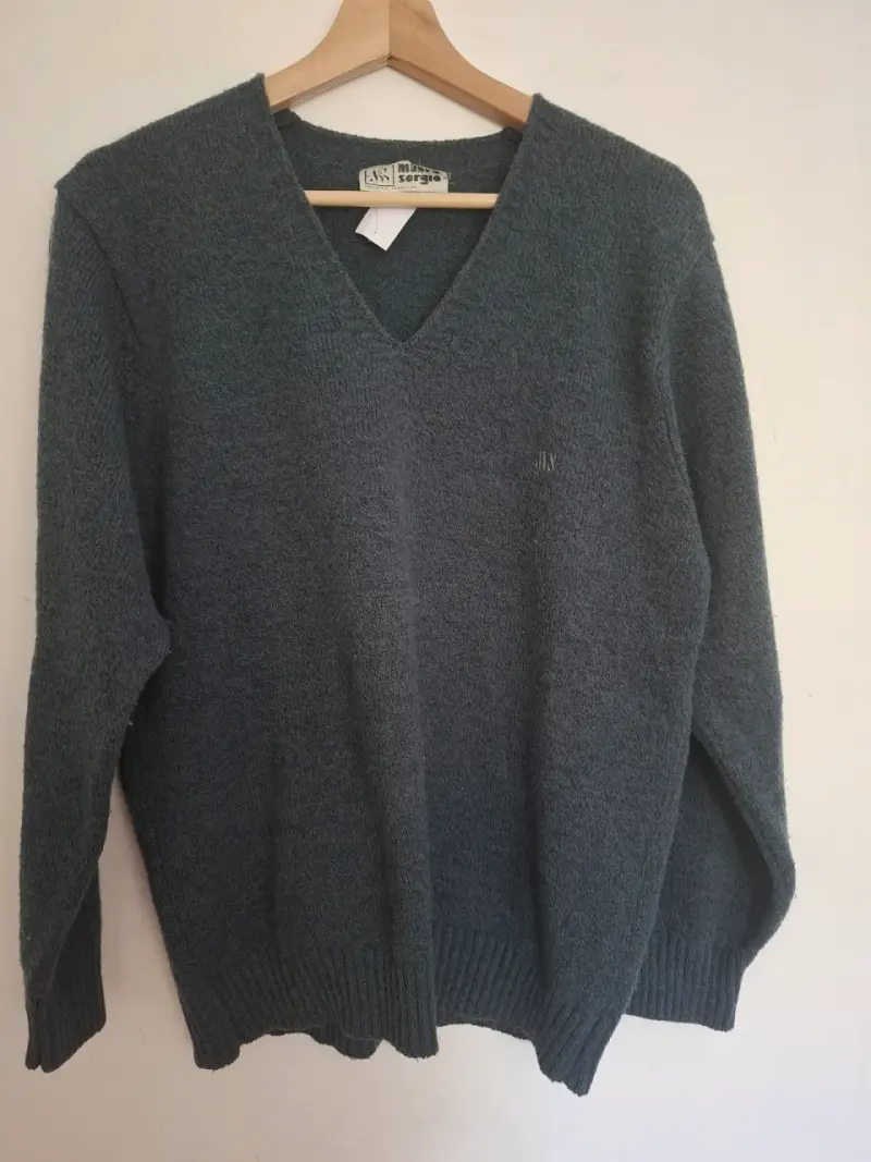 Suéter de lana azul paquete vela para hombre - 2
