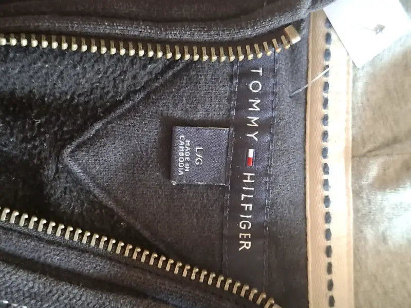 Polerón capucha azul Tommy Hilfiger Talla L - 4