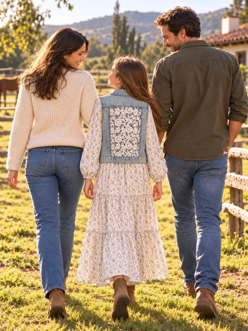 Chaqueta de mezclilla sin mangas niña Talla 12 - 2