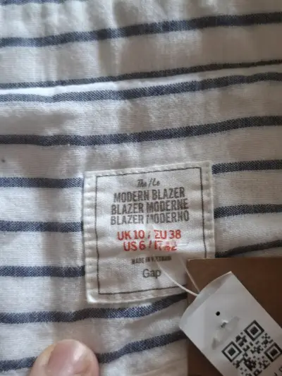 Blazer de rayas para mujer GAP Talla 38 - miniatura 4