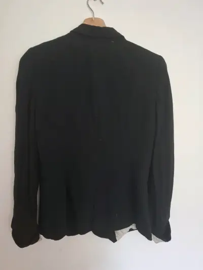 Blazer negro Zara Basic Talla M - miniatura 3