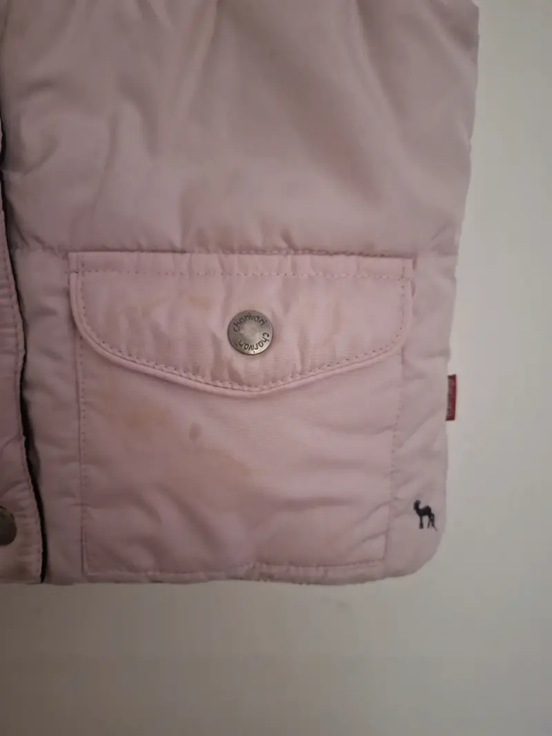 Parka acolchada rosada para niña - 4