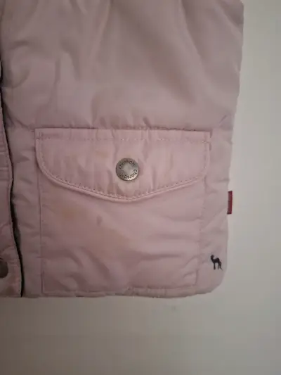 Parka acolchada rosada para niña - miniatura 4