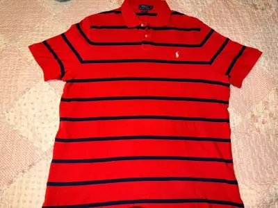 Polera Polo Ralph Lauren roja a rayas - miniatura 1