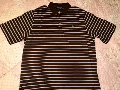 Polera Polo Golf Ralph Lauren a Rayas Marrón - miniatura 1