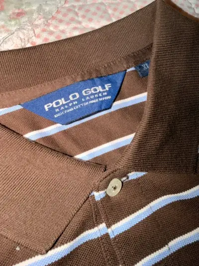 Polera Polo Golf Ralph Lauren a Rayas Marrón - miniatura 2