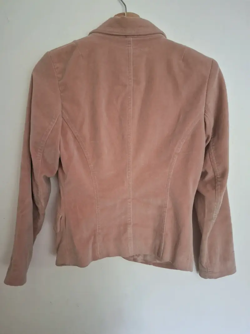 Chaqueta de terciopelo rosado U&Co Talla 42 - 3