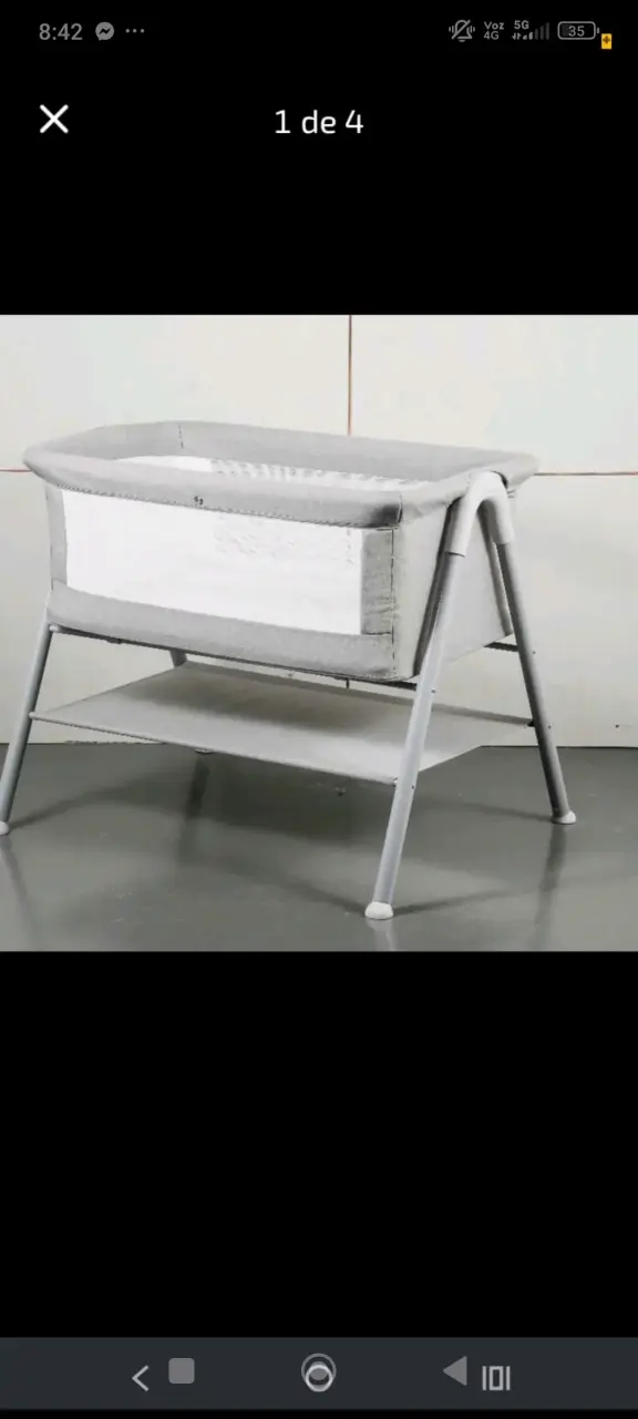 Cuna colecho reclinable Bebesit gris - 3
