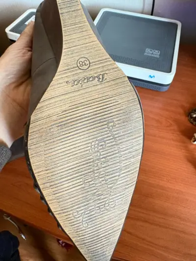 Zapatos de tacón gris Bario talla 38 - miniatura 5