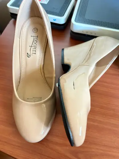 Zapatos de Tacón Beige Todopiel Talla 37 - miniatura 3