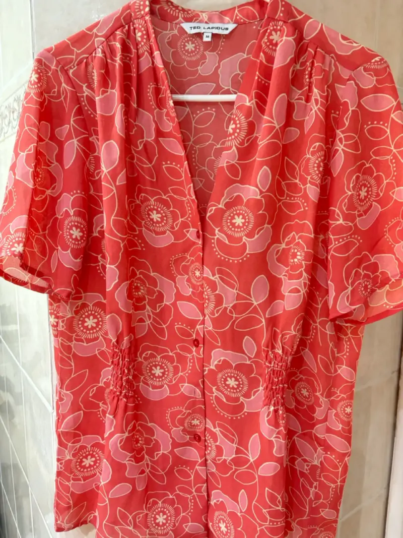 Blusa floral roja Ted Lapidus para mujer - 1