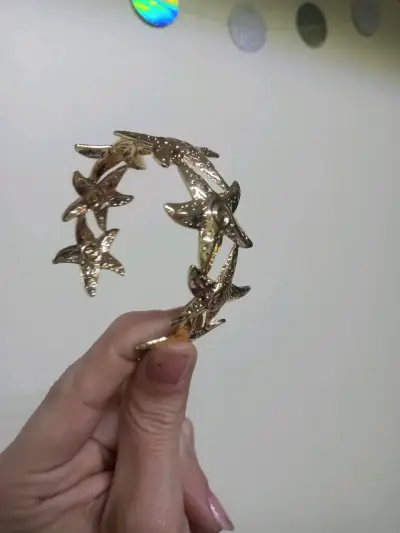 Pulseras de estrella de mar doradas y plateadas - miniatura 3