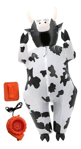 Disfraz inflable de vaca para adultos con ventilador - 2