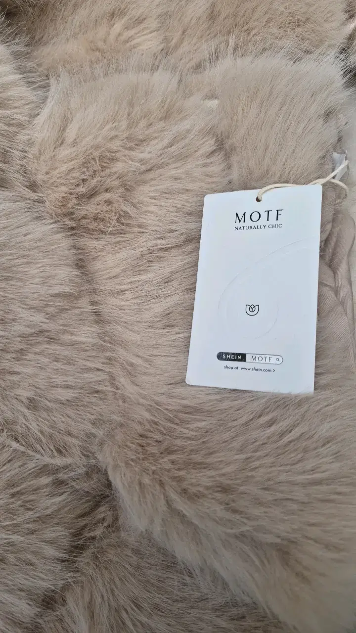 Abrigo de piel sintética beige MOTF talla S - 4