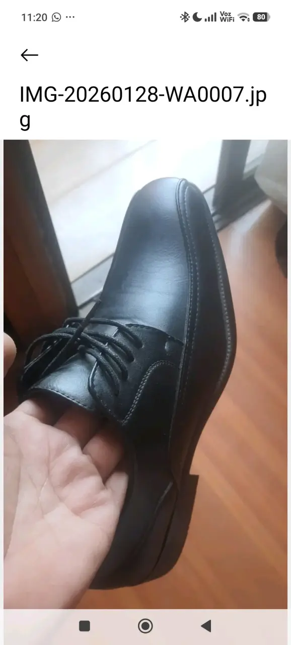 Zapatos de vestir negros para hombre 100% CUERO - 1