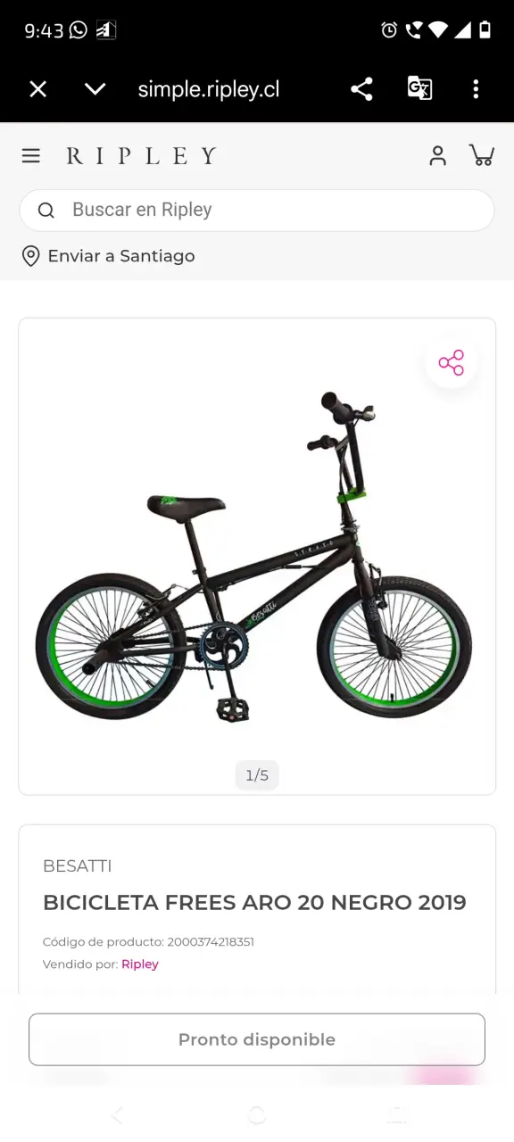 Bicicleta BMX Besatti Frees Aro 20 Negra