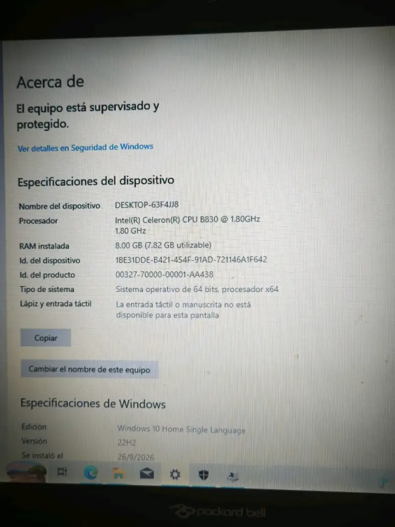 Laptop Packard Bell con Windows 10 en buen estado - 6