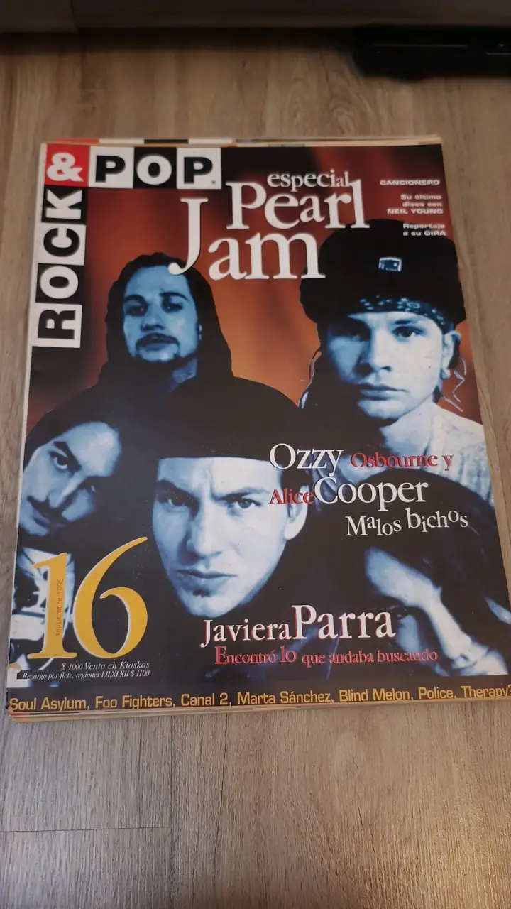 Revista Rock & Pop Especial Pearl Jam 1995