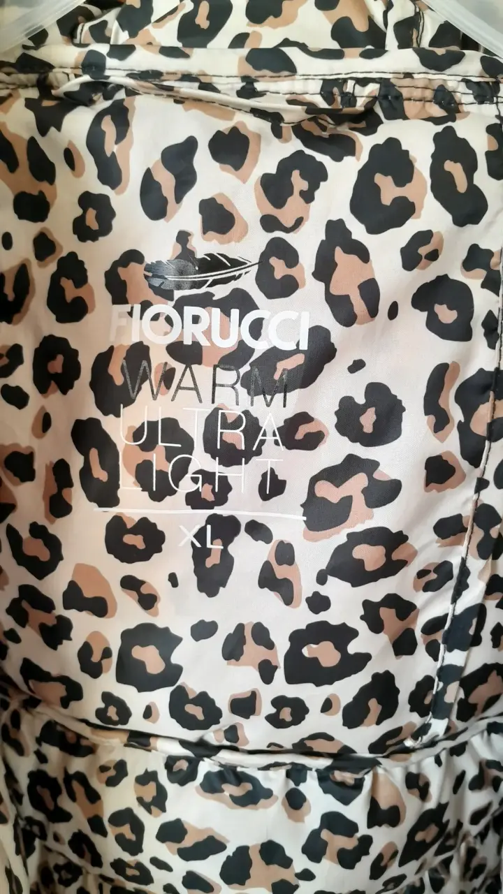 Chaqueta acolchada con capucha estampado leopardo Fiorucci - 3