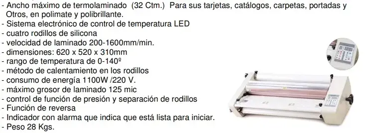 Laminadora de Rollos FM-380 para Uso en Caliente y Frío - 5
