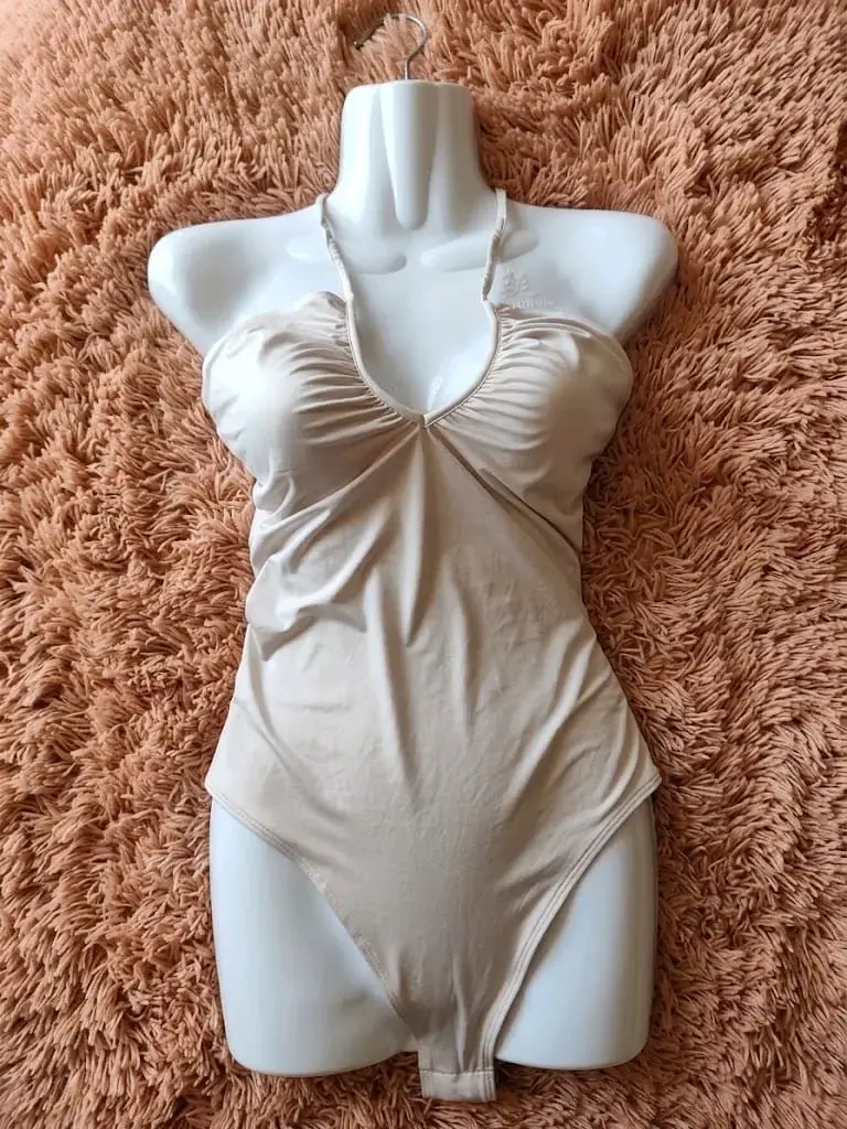 Body beige sin mangas para mujer - 1