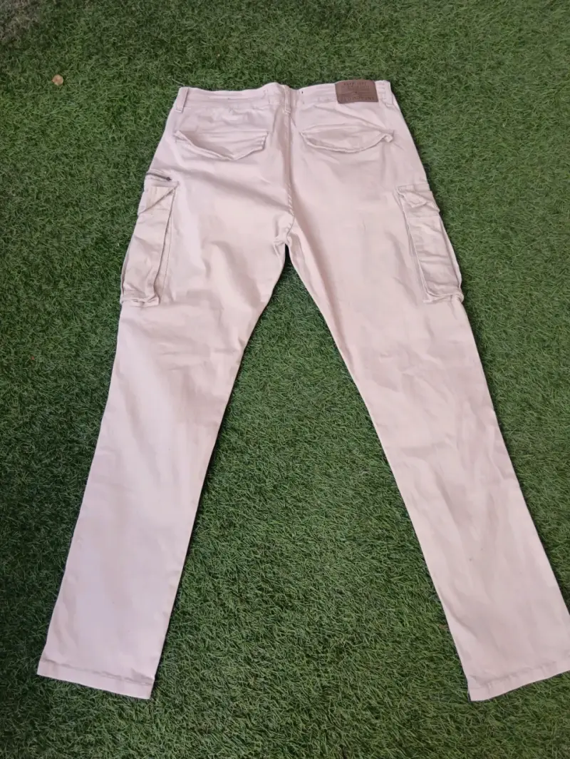 Pantalones cargo beige para hombre talla 44 - 2
