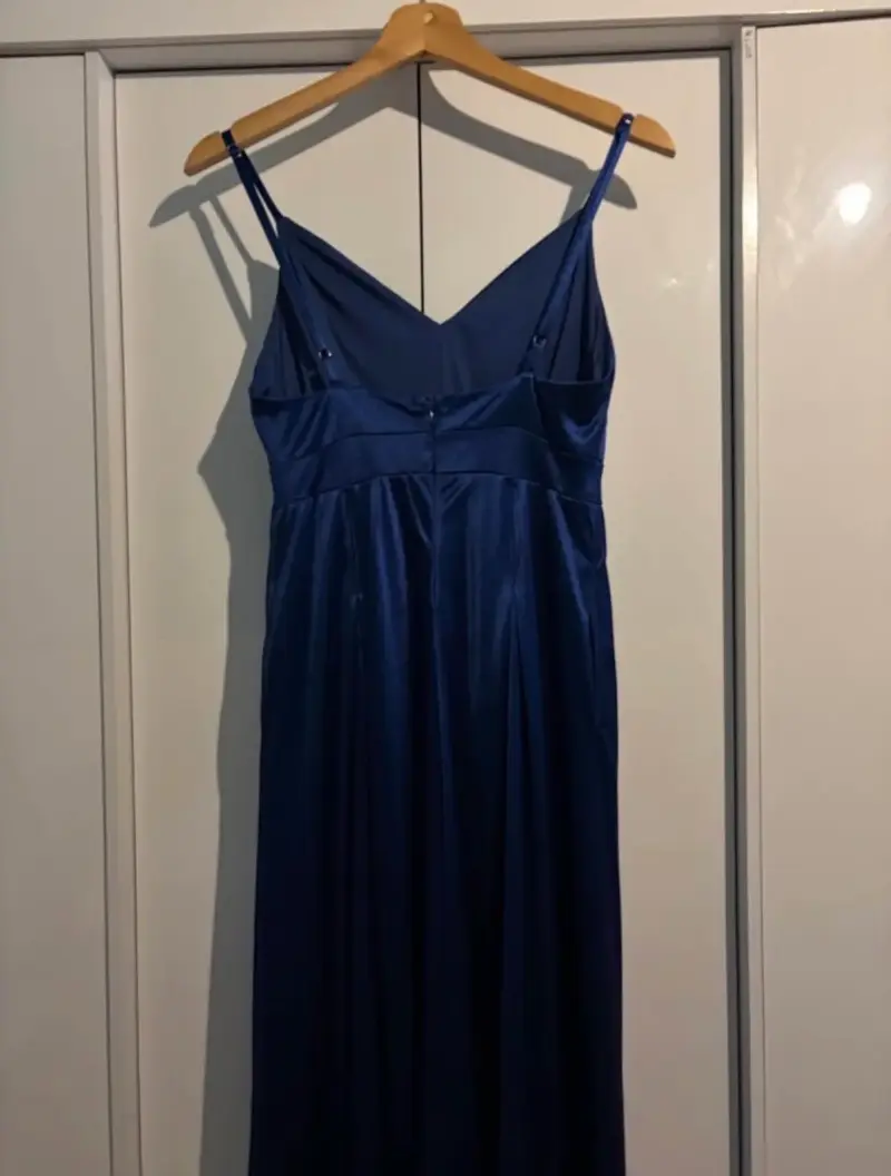 Vestido largo azul elegante para mujer - 2