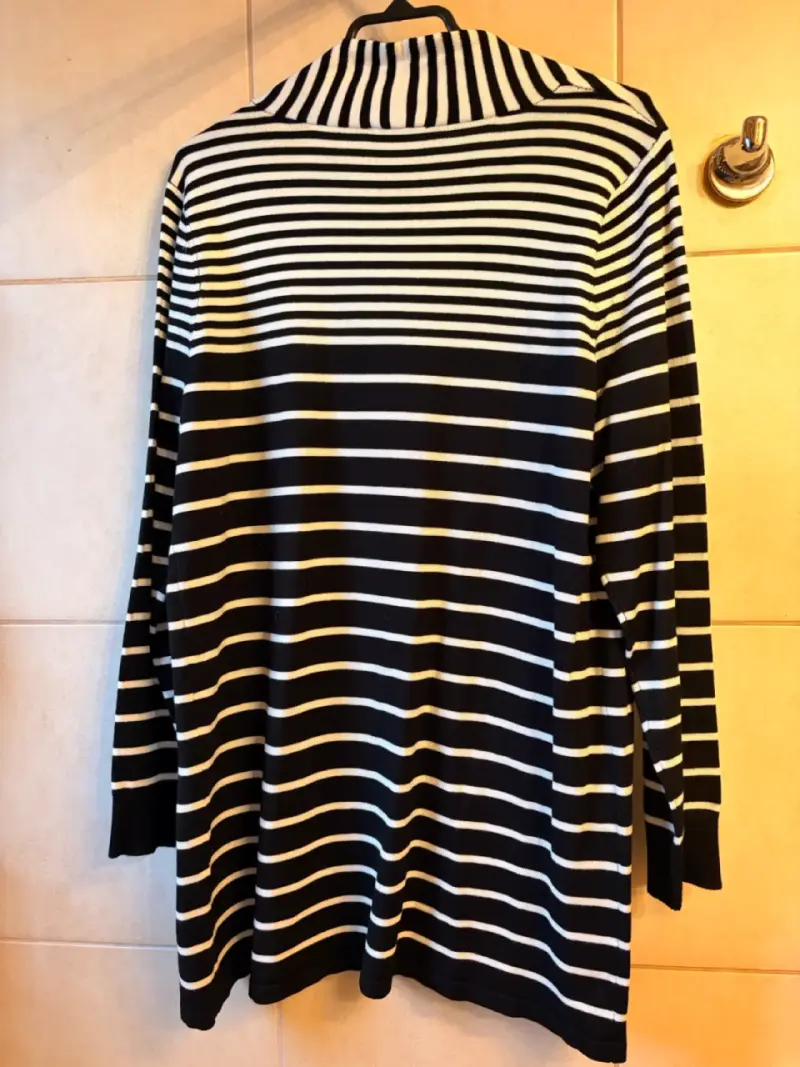 Cardigan de rayas blanco y negro WADOS L - 2