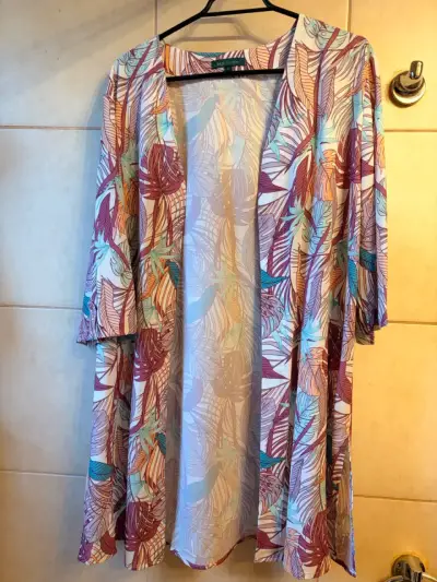 Kimono estampado de hojas Ma Griffe - miniatura 1