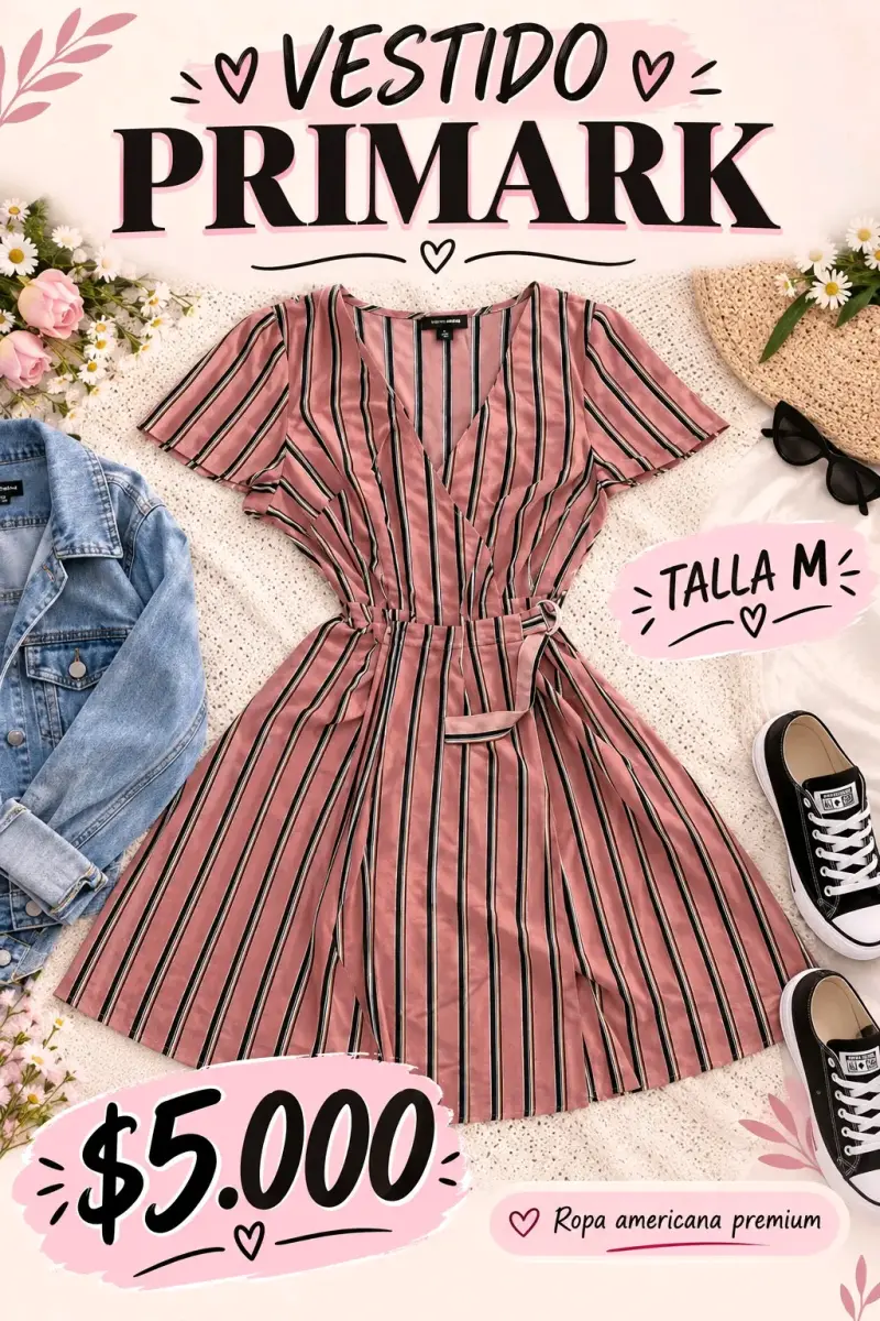 Vestido Primark a Rayas Talla M