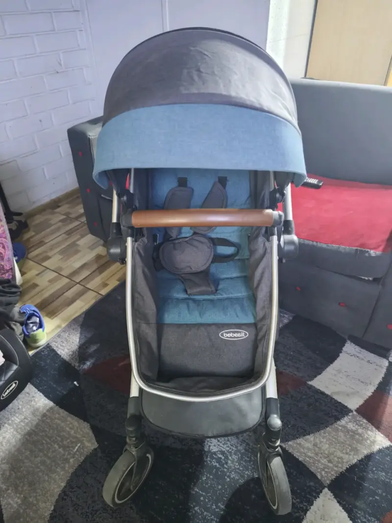 Coche de bebé Bebesit 360 azul y gris - 4